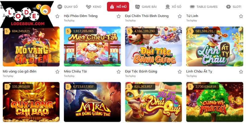 Giới thiệu về sảnh nổ hũ LODE88 uy tín